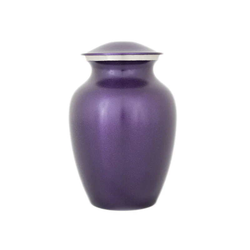 Violet Cat Cremation Urn