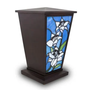 White Lily Stained Glass Cremation