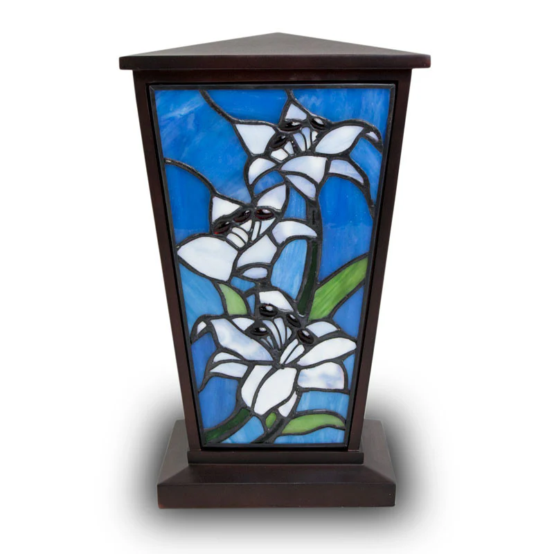White Lily Stained Glass Cremation - Image 4